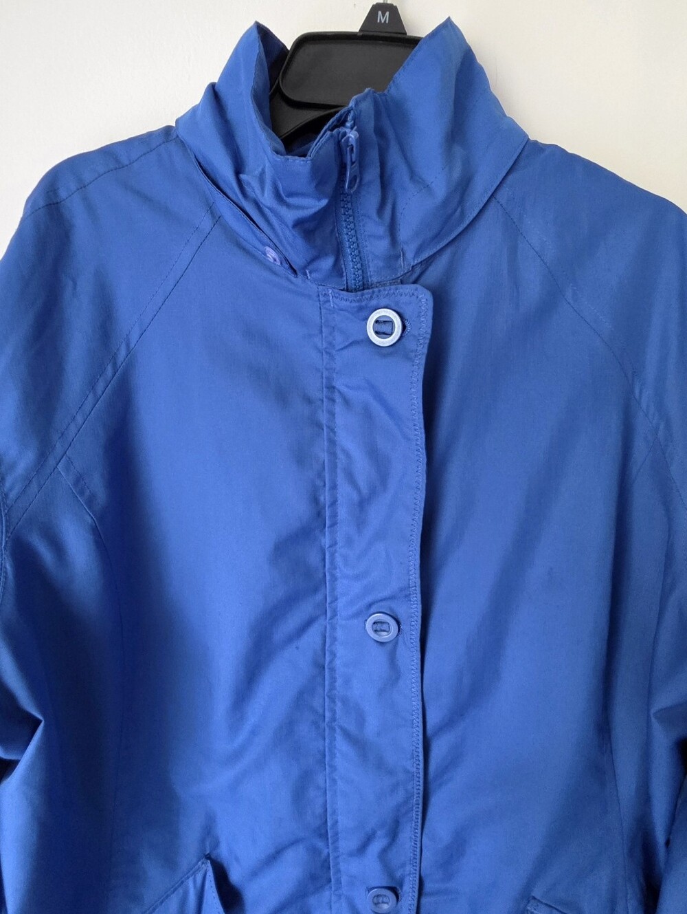 Lands End Women’s Blue Heavy Windbreaker Rain Jacket Size M(14-16)